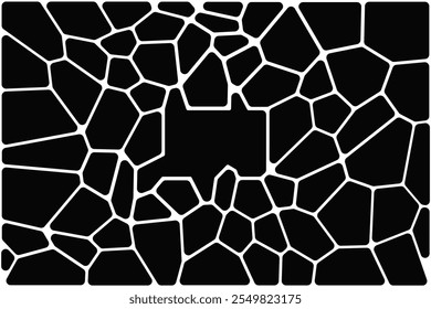 Voronoi, Fondo de patrón geométrico que forma la matriz de cimientos de piedra