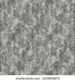 Monochrome Washed Canvas Effect Textured Striped Pattern