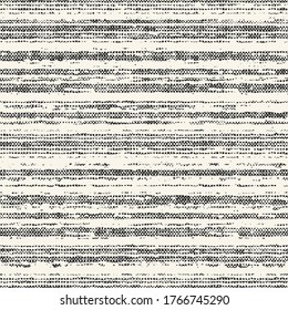 Monochrome Washed Canvas Textured Irregularly Striped Pattern