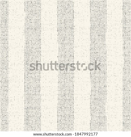 Monochrome Washed Canvas Textured Subtle Stripes Seamless Pattern