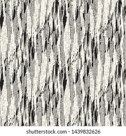 Monochrome Washed Effect Irregular Stroke Textured Distressed Background. Seamless Pattern.