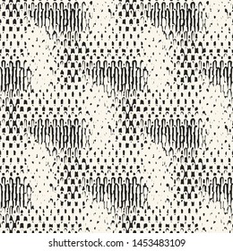 Monochrome Washed-Out Canvas Effect Speckled Textured Background. Seamless Pattern.