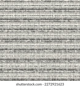 Monochrome Washed-Out Canvas Effect Textured Striped Pattern