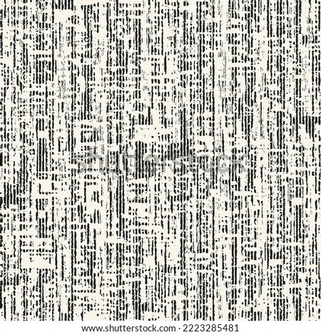 Monochrome Washed-Out Canvas Effect Textured Striped Pattern