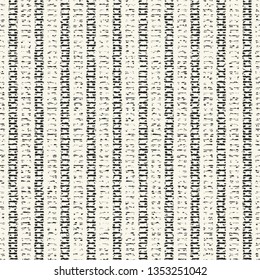 Monochrome Washed-Out Effect Textured Irregularly Striped Background. Seamless Pattern.