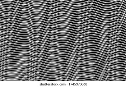 Fondo abstracto de ondas monocromáticas. Textura de efecto de movimiento ondulado para web, accesorios móviles, tarjeta de visita, paquete,
