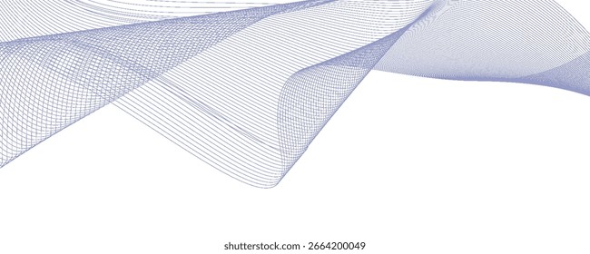 Líneas de onda monocromáticas Abstractas — Fondo de Vector mínimo


