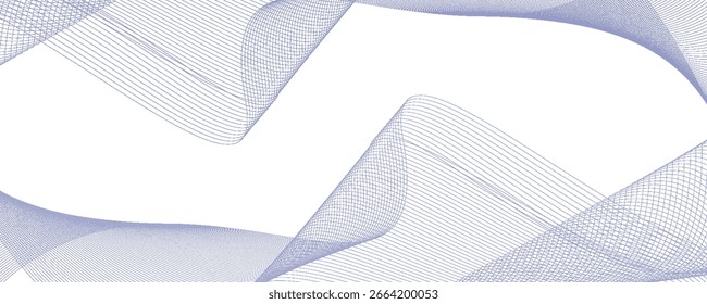 Monochrome Wave Lines Abstract — Minimal Vector Background

