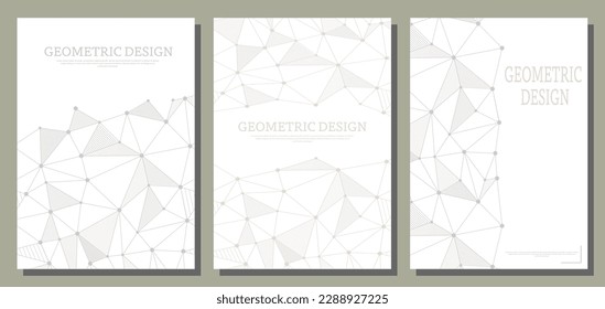 Monochrome wave on a light background. A set of templates for creative design. Layout of the cover, banner, brochure, poster, advertising, corporate design and interior paintings