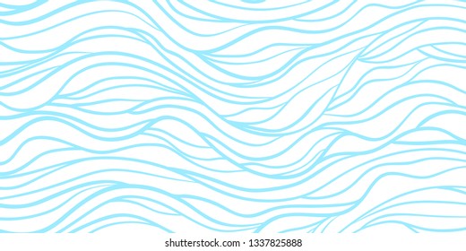 Monochrome wave pattern. Colorful wavy background. Hand drawn lines. Stripe texture. Doodle for design. Line art. Colored wallpaper