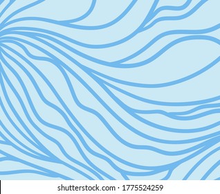 Monochrome wave pattern. Colorful wavy background. Hand drawn lines