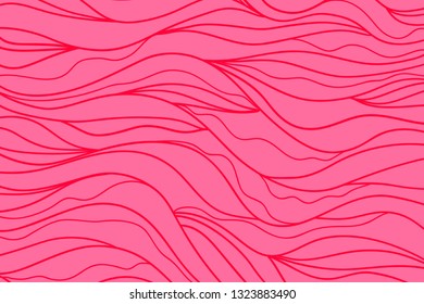Monochrome wave pattern. Wavy background. Hand drawn abstract lines. Stripe texture. Doodle for design. Line art. Colorful wallpaper