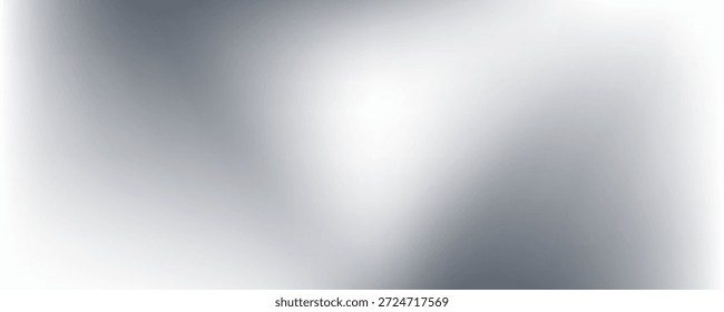 Ondas monocromáticas com camadas verticais transparentes e deslocamentos suaves de opacidade. Efeito de vidro distorcido abstrato, mínimo e texturizado na paleta de tons de cinza. Ilustração vetorial para design futurista

