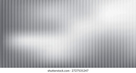 Ondas monocromáticas con capas de Vertical transparente y suaves cambios de opacidad. Abstractas efecto de vidrio distorsionado, minimalista y texturizado en paleta de escala de grises. Ilustración vectorial para el diseño futurista