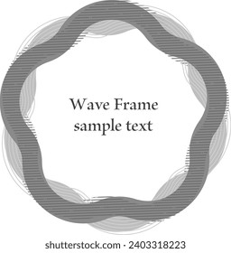 Monochrome wavy and curved frame set
