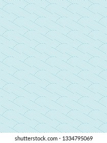 Monochrome wavy seamless pattern with concentric circles