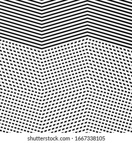 Monochrome wavy, zig-zag, curvy, criss-cross intersected, interlocked, interlace lines abstract texture, pattern