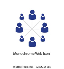 Monochrome Web Icon Illustration, Vector Design Abstract