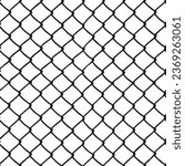  Monochrome web illustration. Grid metal chain-link seamless pattern. vector graphics.