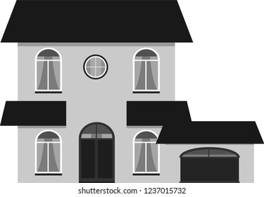 Monochrome Western style house