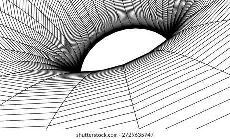 Forma abstracta en perspectiva, forma geométrica abstracta 3D con líneas limpias y profundidad, estilo tecnológico mínimo, concepto de fondo futurista para el diseño y la visualización moderna