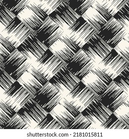 Monochrome Wood Grain Textured Checked Pattern