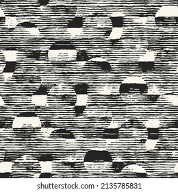 Monochrome Wood Grain Textured Distressed Dotted Pattern