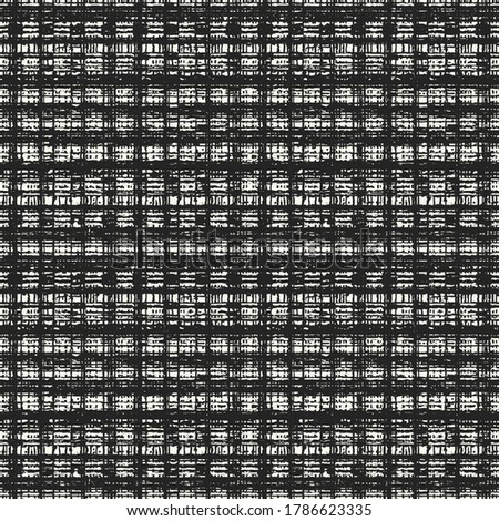 Monochrome Woven Effect Textured Checkered Pattern