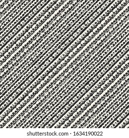 Monochrome Woven Effect Textured Diagonal Mottled Striped  Pattern.