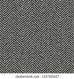 Monochrome Woven Effect Textured Herringbone Pattern