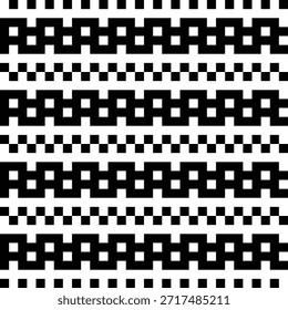 Fundo de padrão de pixel tecido monocromático, Elemento de design gráfico preto e branco