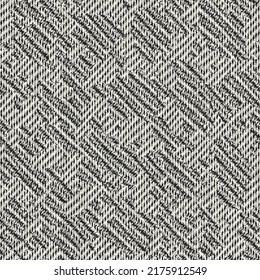 Monochrome Woven Textured Maze Pattern