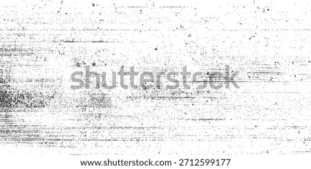 Monochrome xerox-noise backdrop, horizontal static streaks and scattered speckle dust. Grunge printwear texture, distressed film grain, subtle banding and scratch patina, vector illustration