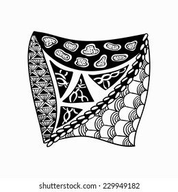 Monochrome zentangle illustration