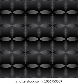 monochromic geometric pattern in grey scale. geometric floral elements with silver stripes for creative elegant surface designs. 