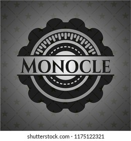 Monocle black emblem. Vintage.