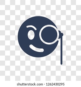 Monocle emoji icon. Trendy Monocle emoji logo concept on transparent background from Emoji collection
