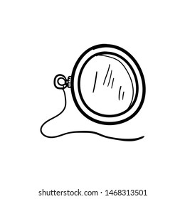 Monocle Glasses Doodle Hand Drawing Vector