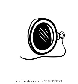 monocle glasses doodle hand drawing vector