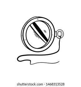 monocle glasses doodle hand drawing vector