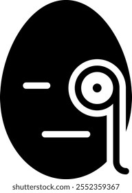 monocle glyph icon illustration vector