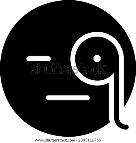 monocle glyph icon illustration vector