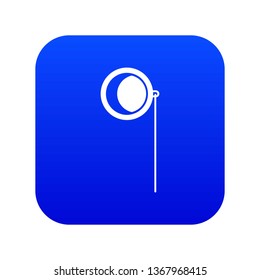 Monocle icon digital blue for any design isolated on white vector illustration