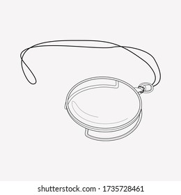 Monocle icon line element. Vector illustration of monocle icon line isolated on clean background for your web mobile app logo design.