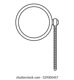 Monocle icon. Outline illustration of monocle vector icon for web