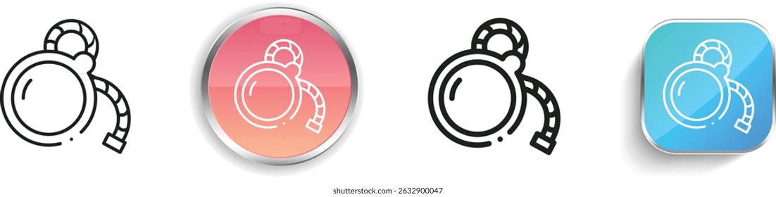 monocle icon. Thin Linear, Regular and Button Style Design Isolated On White Background