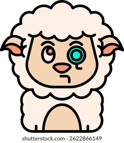 Diseño de icono de Vector de línea monóculo