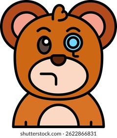 Diseño de icono de Vector de línea monóculo