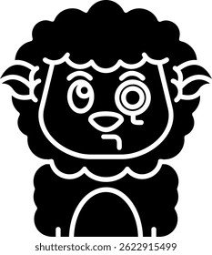 Design de ícone de vetor de linha monocle