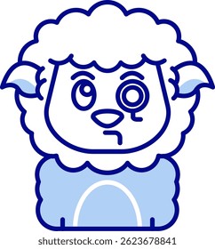 Design de ícone de vetor de linha monocle